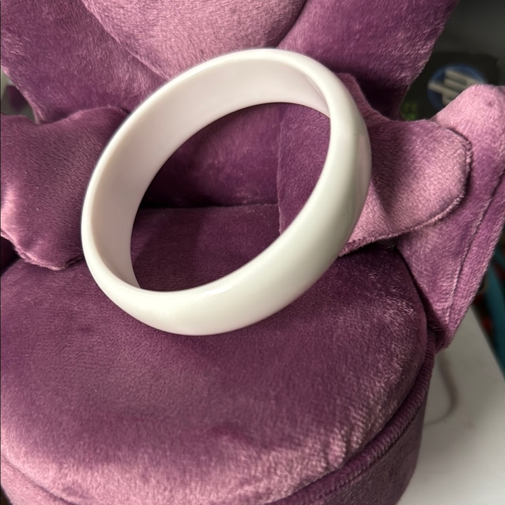 Elegant White Bangle Bracelet